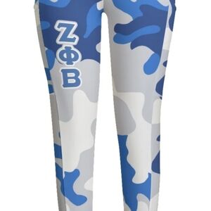 Blue Camouflage Women Leggings